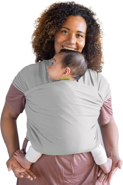 Chusta do noszenia dziecka Boba Wrap Serenity Light Grey (854086005660) - obraz 2