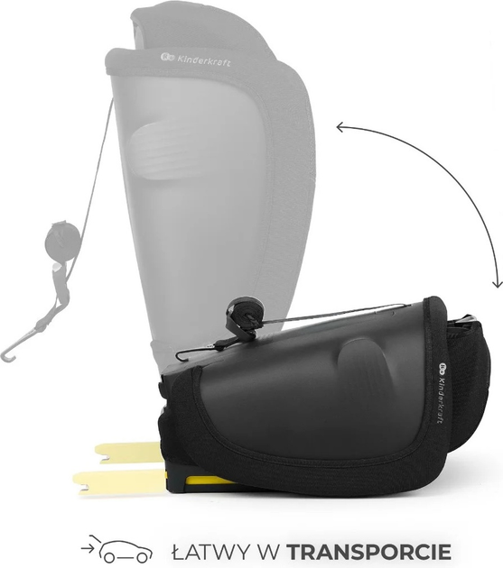 Fotelik samochodowy Kinderkraft Fix2Go i-Size Black (KCFI2GO0BLK0000) - obraz 6