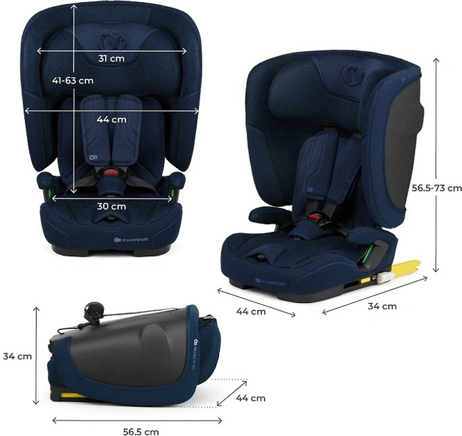 Автокрісло Kinderkraft Fix2Go i-Size Navy (KCFI2GO0NAV0000) - зображення 12