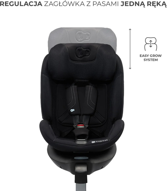 Fotelik samochodowy Kinderkraft XRIDER 2 i-Size Black (KCXRID02BLK0000) - obraz 9
