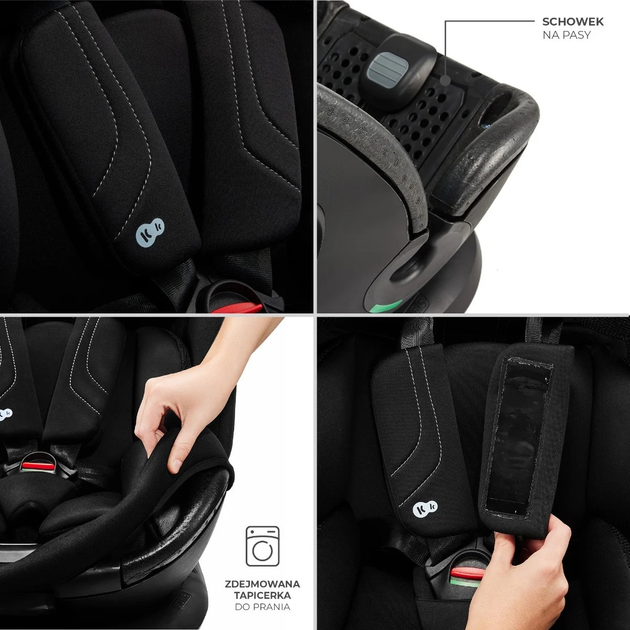 Fotelik samochodowy Kinderkraft XRIDER 2 i-Size Black (KCXRID02BLK0000) - obraz 10