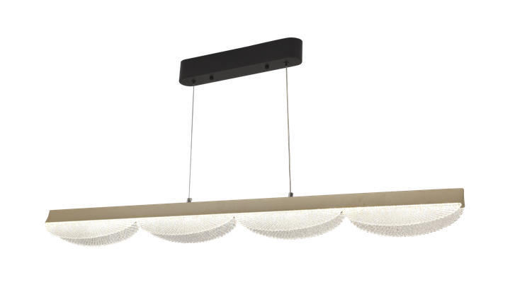 Люстра подвесная LED, 54w, VALESO,3000K/4000K/6500K с пультом и приложением LCD3176, Серебро - изображение 2