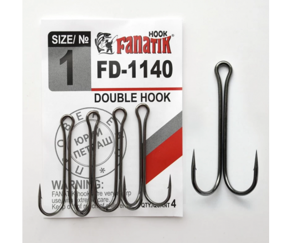 Двойной крючок Fanatik FD-1140 № 1 Черный - Фото 2 Двойной крючок Fanatik FD-1140 № 1 Черный - изображение 2