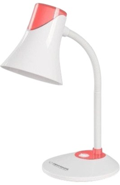 Lampa biurkowa Esperanza E27 Polaris Biała z czerwonym (ELD111R) - obraz 1