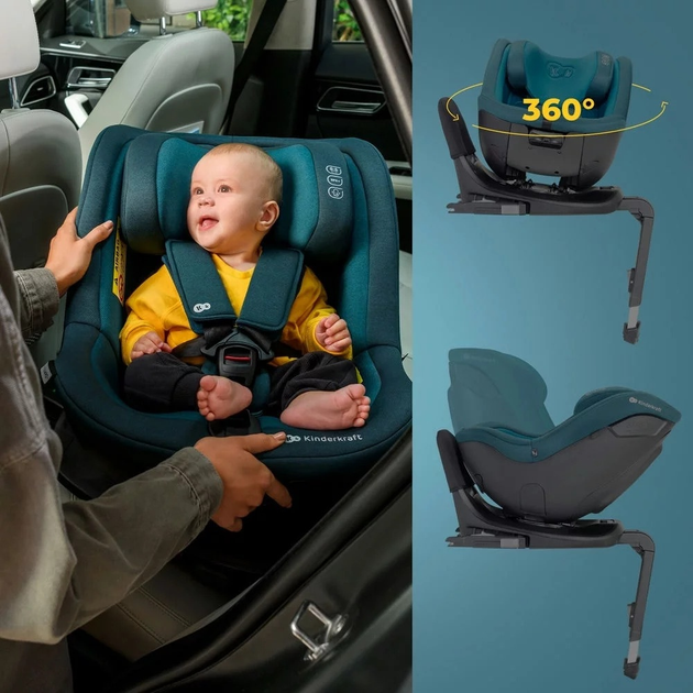 Fotelik samochodowy Kinderkraft I-GUARD PRO i-Size Cool Grey (KCIGUAPRGRY0000) - obraz 7