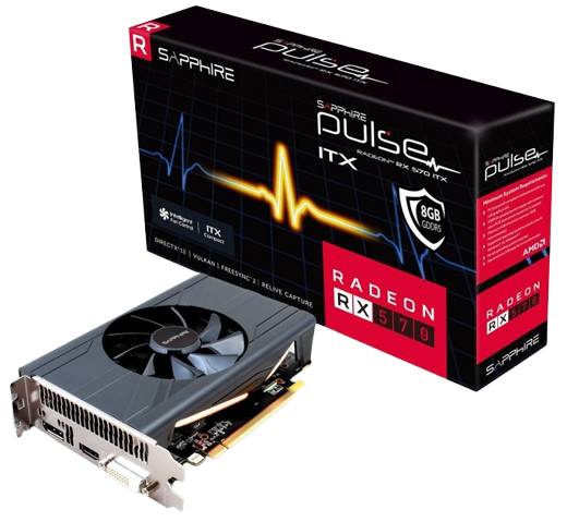 Відеокарта AMD Radeon RX 570 8GB Sapphire Pulse ITX (11266-37) Б/В - Фото 1 Відеокарта AMD Radeon RX 570 8GB Sapphire Pulse ITX (11266-37) Б/В - зображення 1