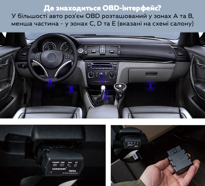 Диагностический сканер автомобильный (автосканер) Konnwei KW902 OBDII Bluetooth v5.0 Black (3_06895) - изображение 6