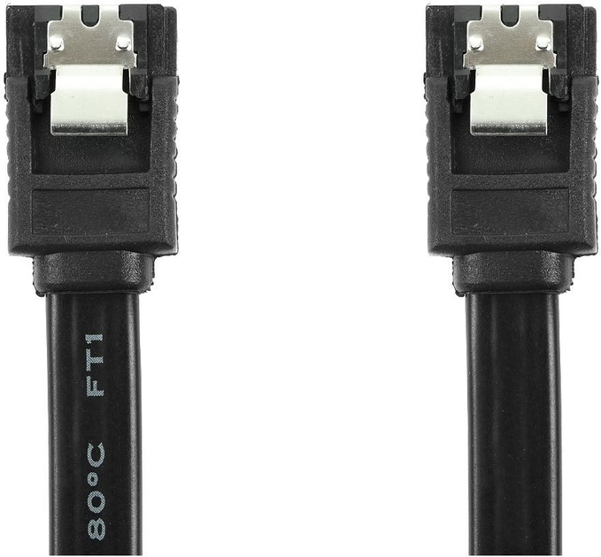 Kabel Accura SATA III - SATA III 0.5 m Black (ACC2206) - obraz 1