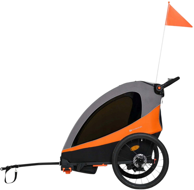 Przyczepka rowerowa KinderKraft 3 w 1 Nava Orange (KSNAVA00ORA0000) (5902533926978) - obraz 2