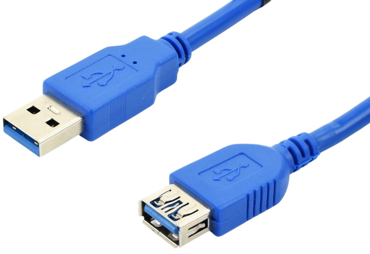 Kabel Accura USB Type-A - USB Type-A 1.8 m M/F Blue (5904726952276) - obraz 2