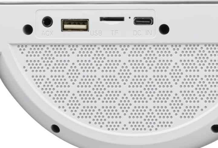 Портативна колонка DPM DTL301W LED RGB Bluetooth з індукційною зарядкою Біла (5906881230763) - зображення 7