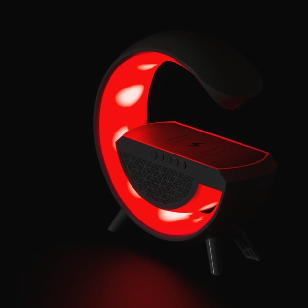 Портативна колонка DPM DTL301W LED RGB Bluetooth з індукційною зарядкою Біла (5906881230763) - зображення 10