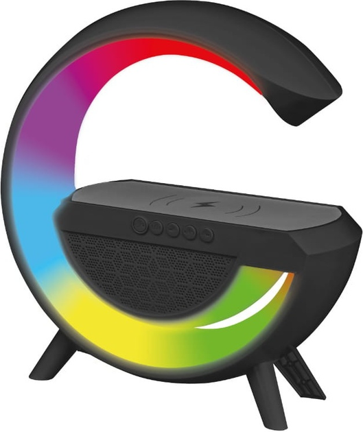 Głośnik przenośny DPM DTL301B LED RGB Bluetooth z ładowarką indukcyjną Czarny (5906881230756) - obraz 2