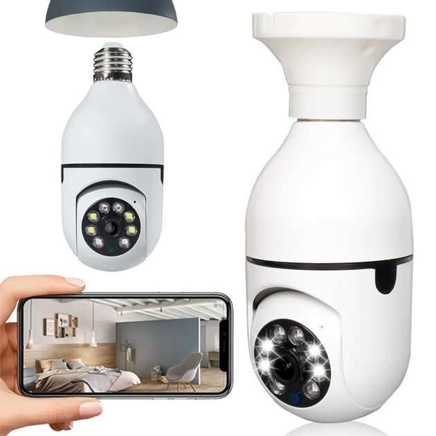 Камера видеонаблюдения в патрон с датчиком движения 2MP Smart Camera (см11480) - Фото 1 Камера видеонаблюдения в патрон с датчиком движения 2MP Smart Camera (см11480) - изображение 1