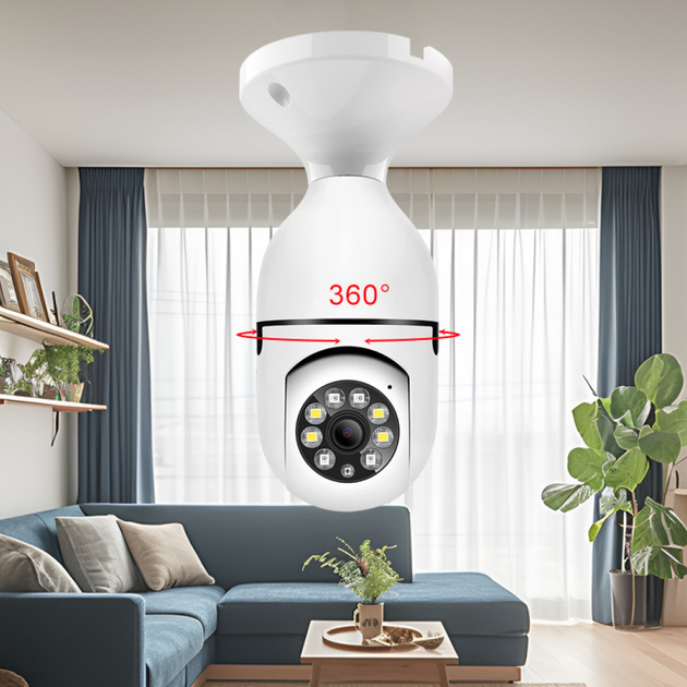 Камера видеонаблюдения в патрон с датчиком движения 2MP Smart Camera (см11480) - Фото 6 Камера видеонаблюдения в патрон с датчиком движения 2MP Smart Camera (см11480) - изображение 6