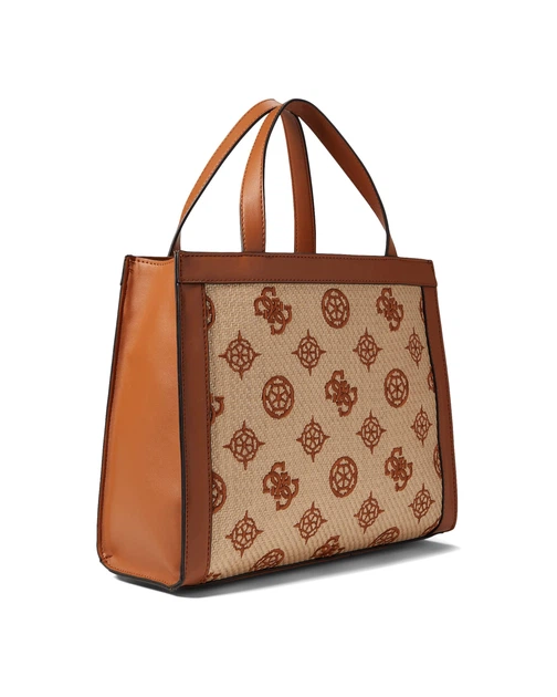 Жіноча сумка-тоут GUESS Katey Small Tote Natural / Cognac (48437) - Фото 2 Жіноча сумка-тоут GUESS Katey Small Tote Natural / Cognac (48437) - зображення 2