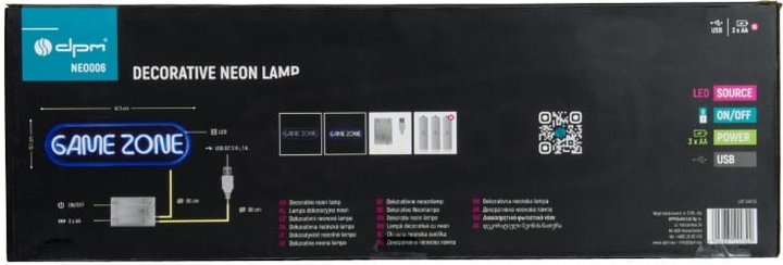 Dekoracyjny neon LED DPM Game zone 42.5 x 13.7 cm (5906881229309) - obraz 7