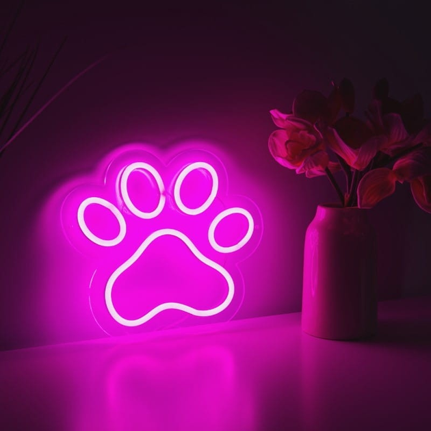 Dekoracyjny neon LED DPM Łapa 25 x 22 cm (5906881229330) - obraz 5