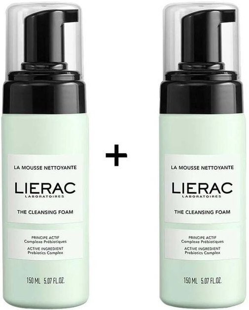 Zestaw pianek do mycia twarzy Lierac The Cleansing Foam oczyszczających 2 x 150 ml (ZES3701436920876) - obraz 1