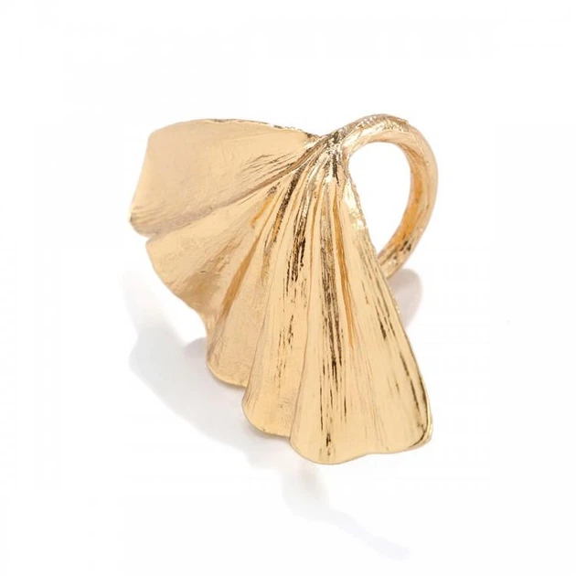 Каблучка "Ginkgo Leaf", золото - Фото 2 Каблучка "Ginkgo Leaf", золото - изображение 2