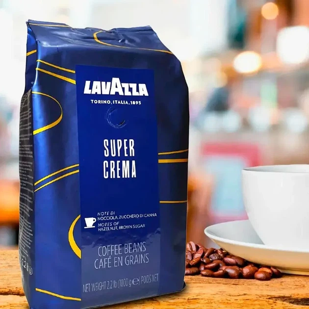 Кава в зернах Lavazza Super Crema 900г Зернова кава арабика в пачці Лавазза (34) - изображение 6