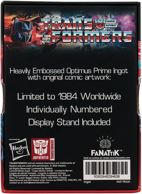 Plakietka kolekcjonerska Fanattik TRANSFORMERS 40th Anniversary Autobots Limited Edition (5060948294638) - obraz 5