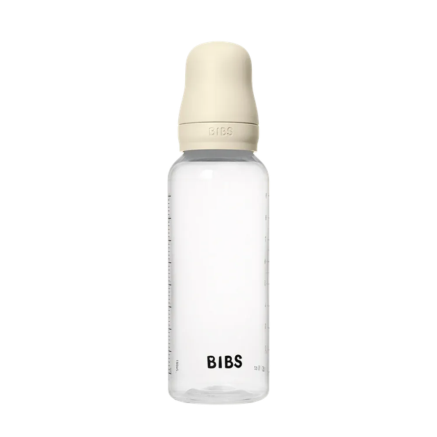 Дитяча пляшечка BIBS Baby Bottle Round Latex 270 мл Medium Flow (середній потік) Ivory - зображення 2