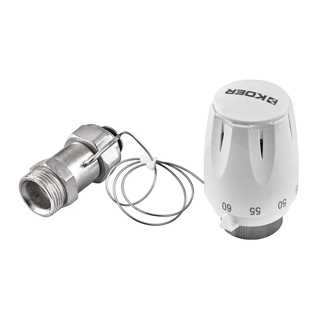 Термоголовка Koer KR.1337 - M30x1.5 с проточным сенсором (KR5219) - Фото 1 Термоголовка Koer KR.1337 - M30x1.5 с проточным сенсором (KR5219) - зображення 1