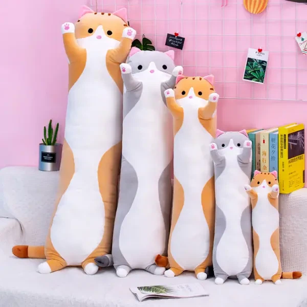 Мягкая игрушка обнимашка кот батон 130см розовый - изображение 3