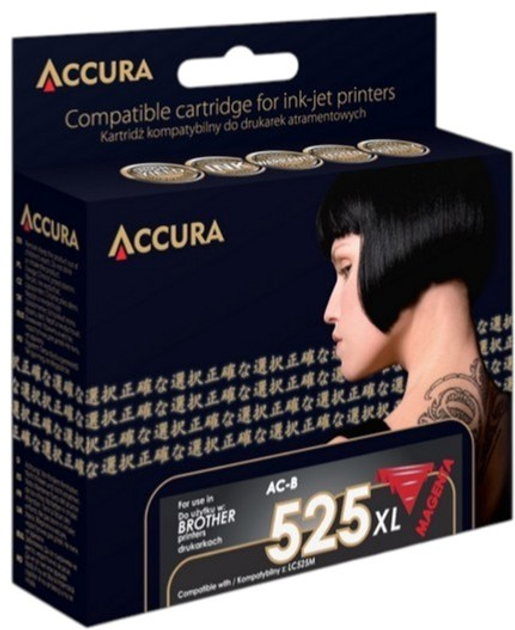 Tusz Accura ink Brother LC525M XL Magenta (5902012920114) - obraz 1