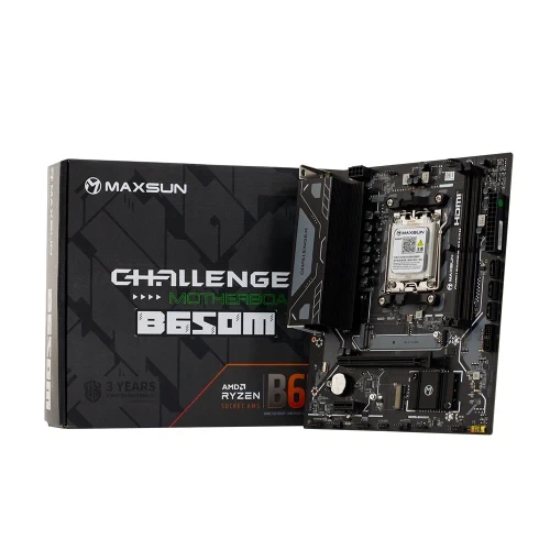 Материнська плата am5 Maxsun Challenger b650m v2, b650, 2xDDR5, Int.Video (cpu), 3xSATA3, 1xM.2, 1xPCI-E 4.0 x16, 1x pci-e 3.0 x4, 1xPCI-E 3. rtl8821ce, bt4.2, 4xUSB3.2/2xUSB2.0, dp/hdmi, Micro atx - зображення 2