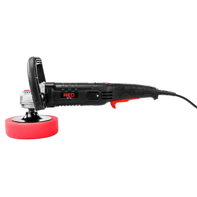 Полірувальна машина RED TECHNIC RTPS0088 2400 Вт 6-ступеневе регулювання обертів інструмент з набором губок для полірування та шліфування поверхонь - Фото 3 Полірувальна машина RED TECHNIC RTPS0088 2400 Вт 6-ступеневе регулювання обертів інструмент з набором губок для полірування та шліфування поверхонь - зображення 3