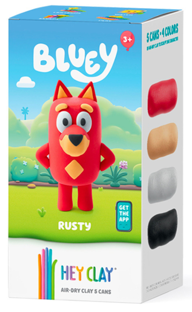 Masa plastyczna Hey Clay - Figurka Bluey Rusty + akcesoria 5pak HCL50205CEE5 (4897105245537) - obraz 1
