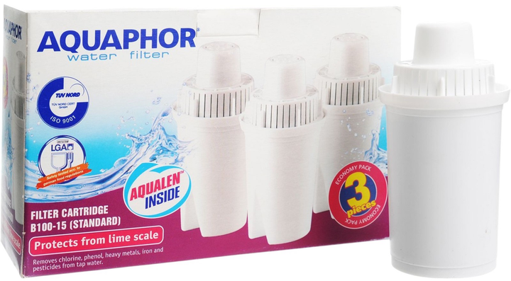 Wkład do dzbanków filtrujących Aquaphor B100-15 3 szt (510766) - obraz 1