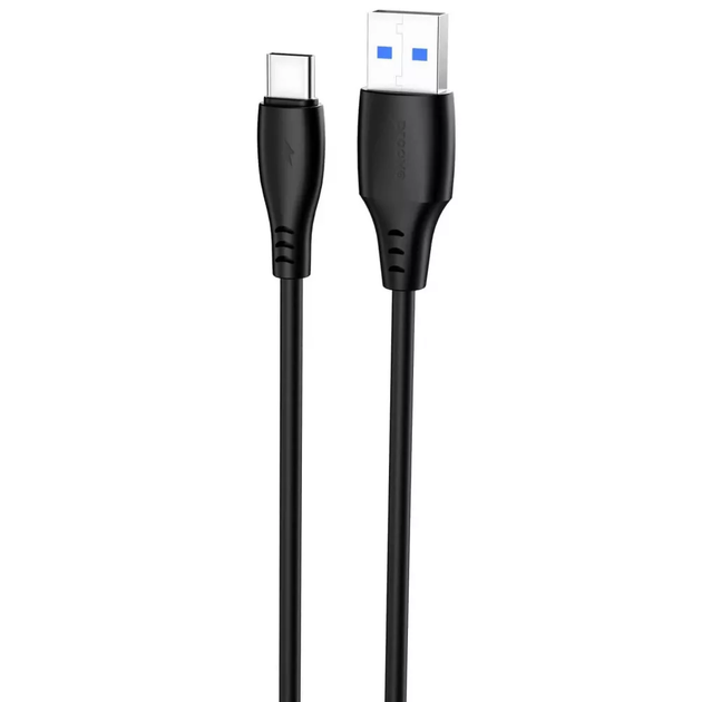 Кабель Proove Simple Silicone USB-C, 2 м, черный, 3А, поддержка быстрой зарядки - Фото 1 Кабель Proove Simple Silicone USB-C, 2 м, черный, 3А, поддержка быстрой зарядки - изображение 1