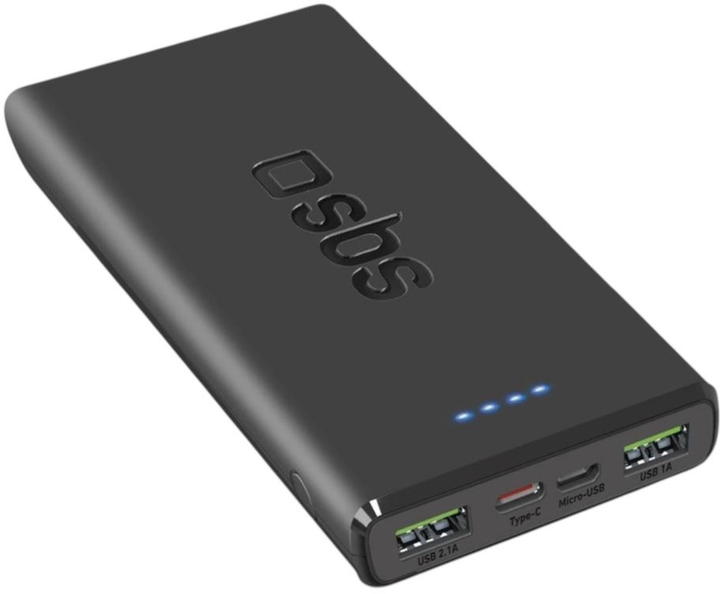 Powerbank SBS 10000mAh PD 20W USB-C Black (8018417468827) - obraz 1