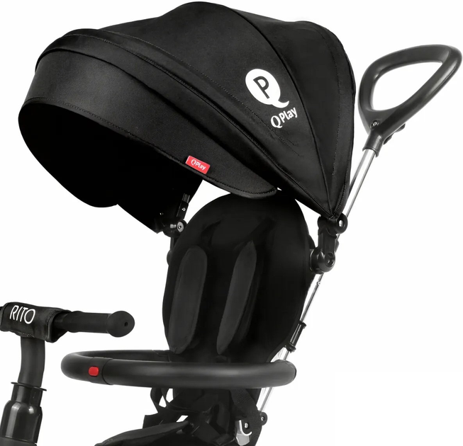 Триколісний велосипед Qplay Rito Air Gel Rubber Black (0686268624600) - зображення 2
