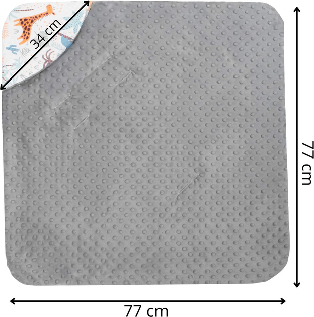 Kocyk do fotelika samochodowego Springos dwustronny z kapturem 77x77 cm (5907719491950) - obraz 5