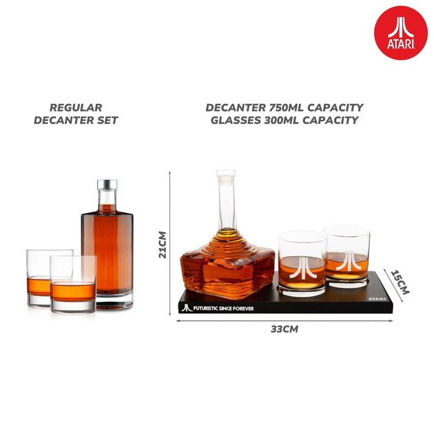 Подарунковий набір Thumbs Up! Atari Joystick Decanter Set CX-10 (5060820074921) - зображення 3