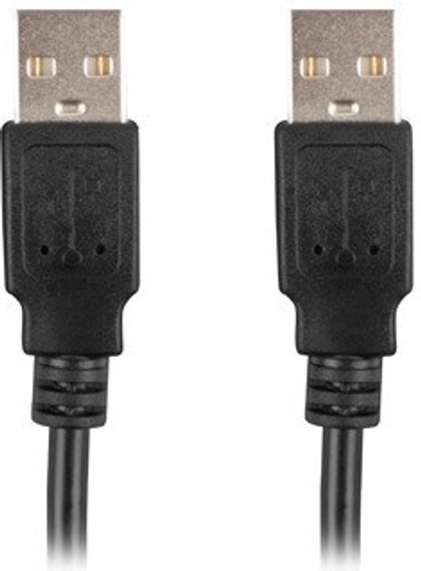 Кабель Lanberg USB-A 2.0 M/M 1 m Black (CA-USBA-20CU-0010-BK) - зображення 2