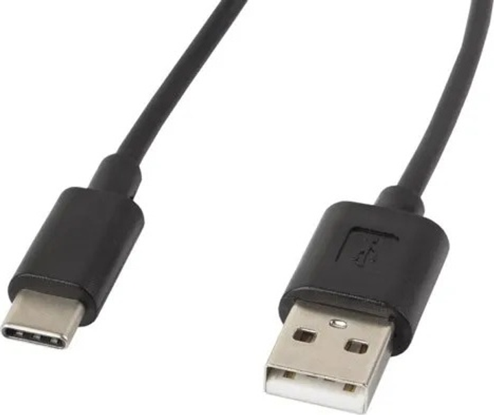 Kabel Lanberg USB-A - USB-C M/M 2.0 1 m Black (CA-USBO-10CC-0010-BK) - obraz 1