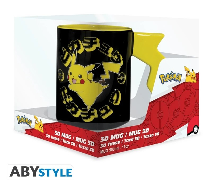 Kubek z uchwytem ABYstyle 3D Pokemon Pikachu Lightning Bolt 460 ml (3665361116295) - obraz 6