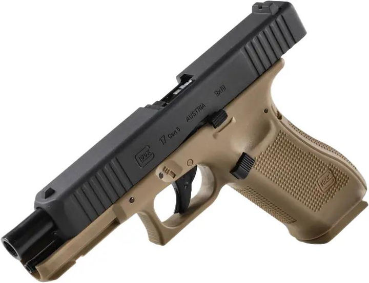Пистолет пневматический Umarex Glock 17 Gen5 Blowback CO2 кал 4,5 мм BB Сoyote - изображение 6