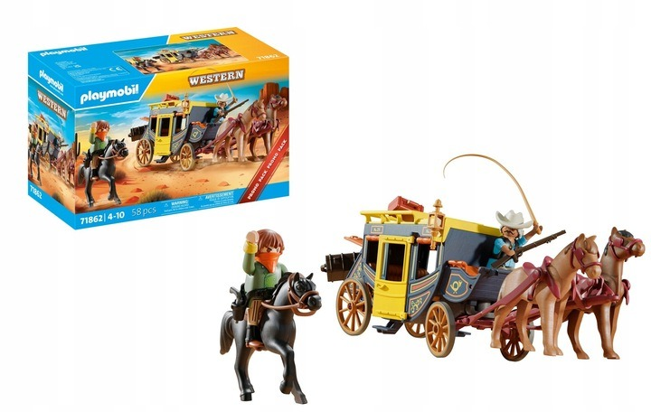 Zestaw z figurkami Playmobil History Napad na dyliżans na Dzikim Zachodzie 58 szt 71862 (4008789718624) - obraz 2