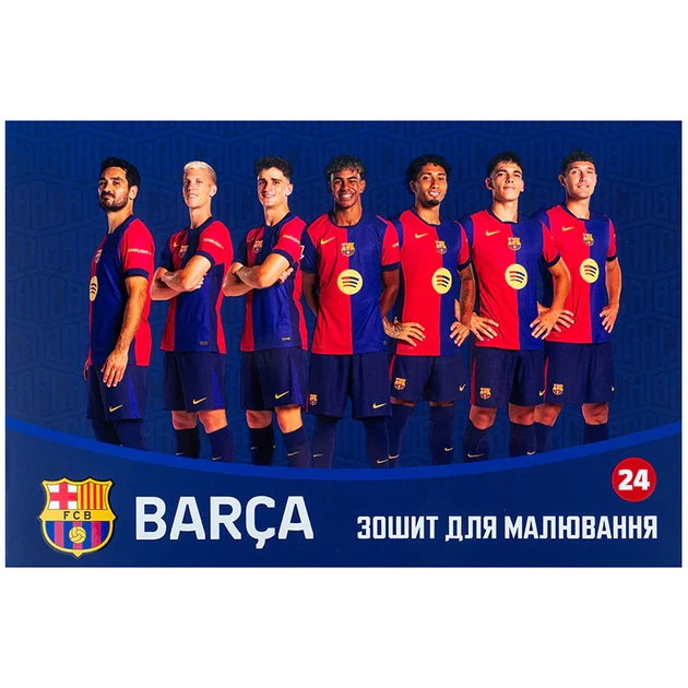 Набір альбомів для малювання Kite FC Barcelona 24 аркуші A4 на скобі 12 шт (BC25-242) - зображення 3