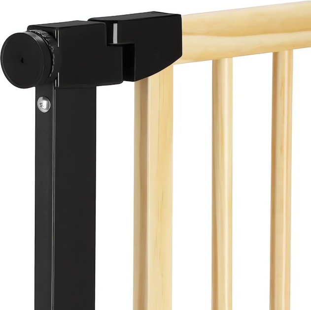 Bramka ochronna Springos brązowo-czarna 75-82 cm (5907719470535) - obraz 5