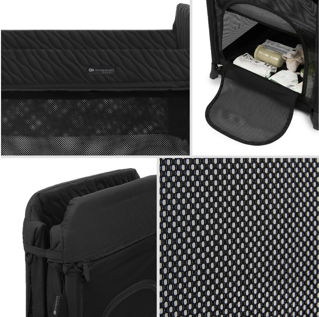 Łóżeczko turystyczne Kinderkraft Moon Dream Black (5902533925933) - obraz 10