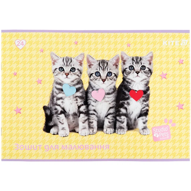 Набор альбомов для рисования Kite Studio Pets 24 листа A4 на скобе 12 шт (SP25-242) - Фото 5 Набор альбомов для рисования Kite Studio Pets 24 листа A4 на скобе 12 шт (SP25-242) - изображение 5