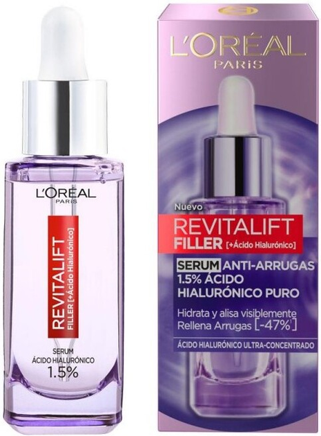 Сироватка для обличчя L'Oreal Paris Revitalift Filler з гіалуроновою кислотою проти зморшок 30 мл (3600523873852) - зображення 1
