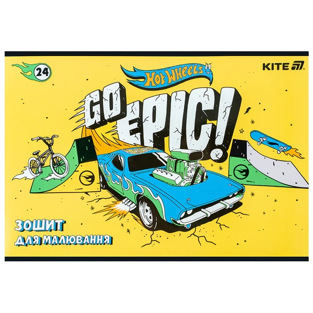 Набір альбомів для малювання Kite Hot Wheels 24 аркуші A4 на скобі 12 шт (HW25-242) - Фото 7 Набір альбомів для малювання Kite Hot Wheels 24 аркуші A4 на скобі 12 шт (HW25-242) - зображення 7
